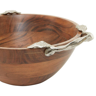 Vine Acacia Wood Large Round Bowl