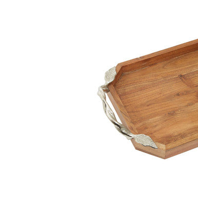 Vine Acacia Wood Small Rectangular Tray