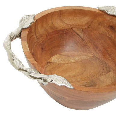 Vine  Acacia Wood Medium Round Bowl