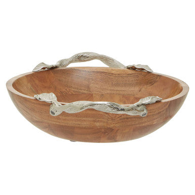 Vine Acacia Wood Round Bowl