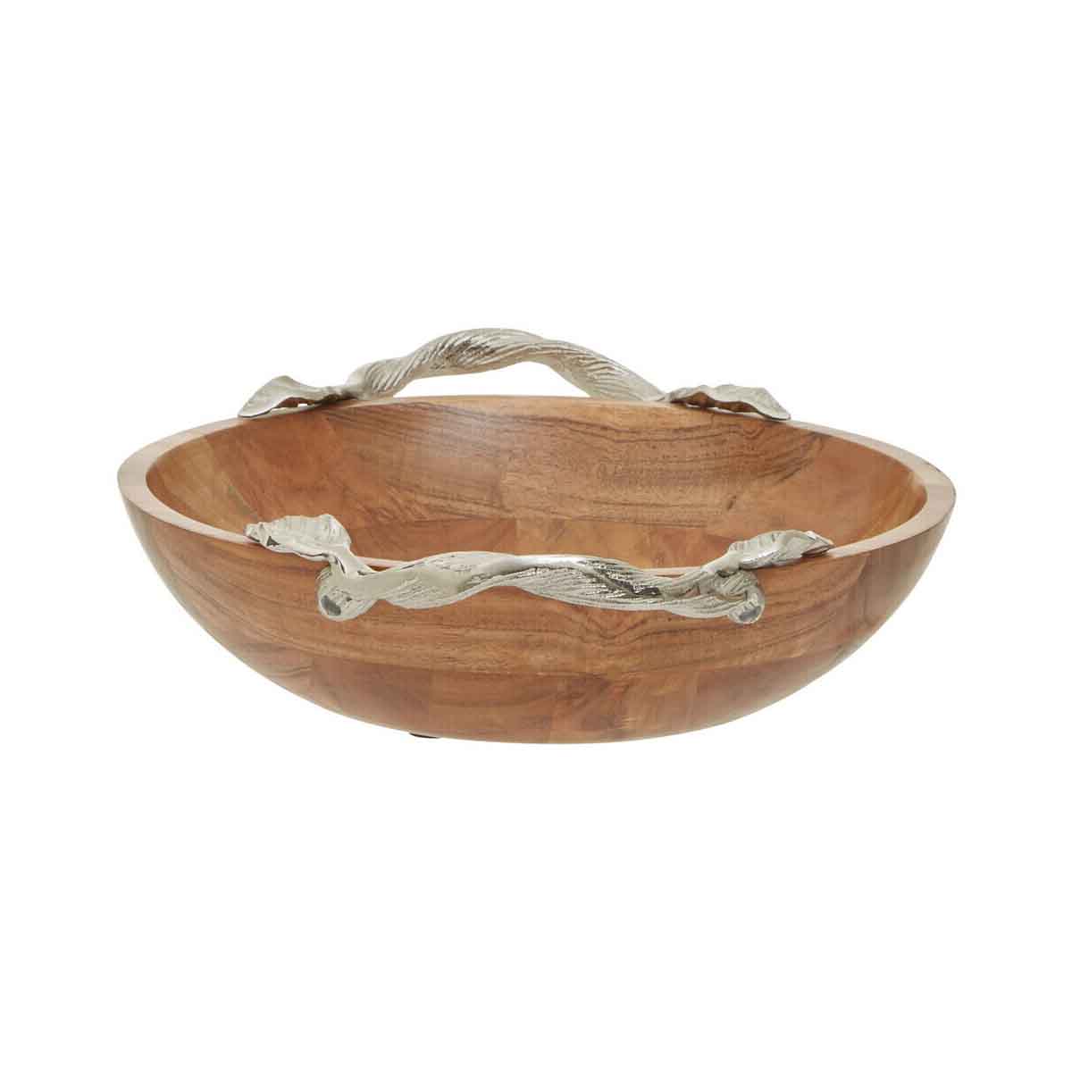 Vine Acacia Wood Round Bowl