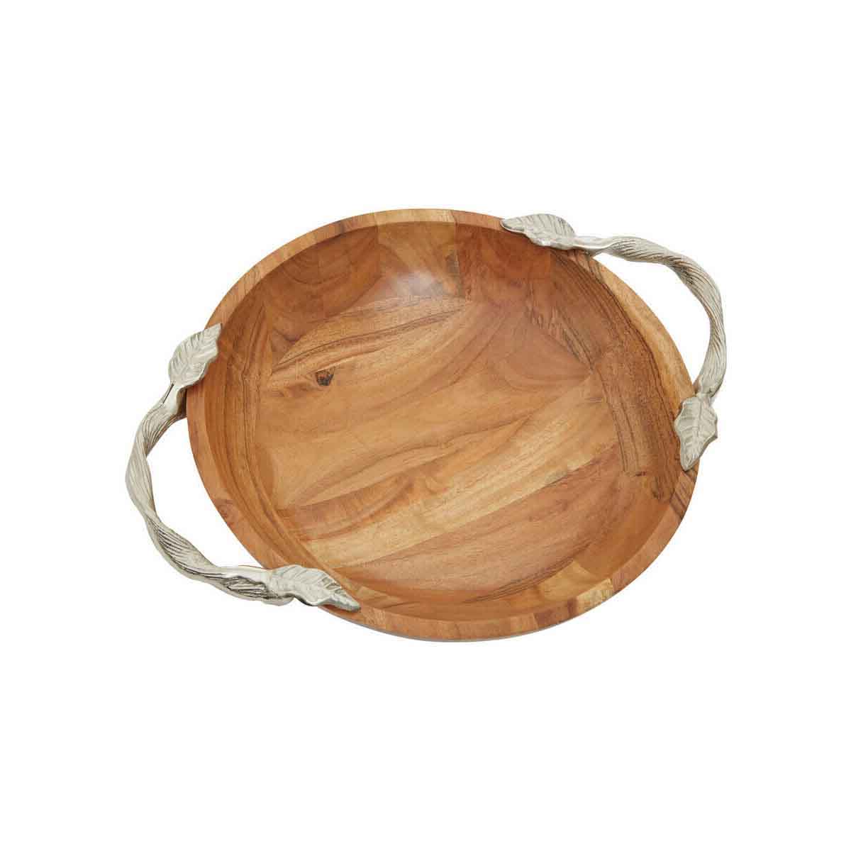 Vine Acacia Wood Round Bowl