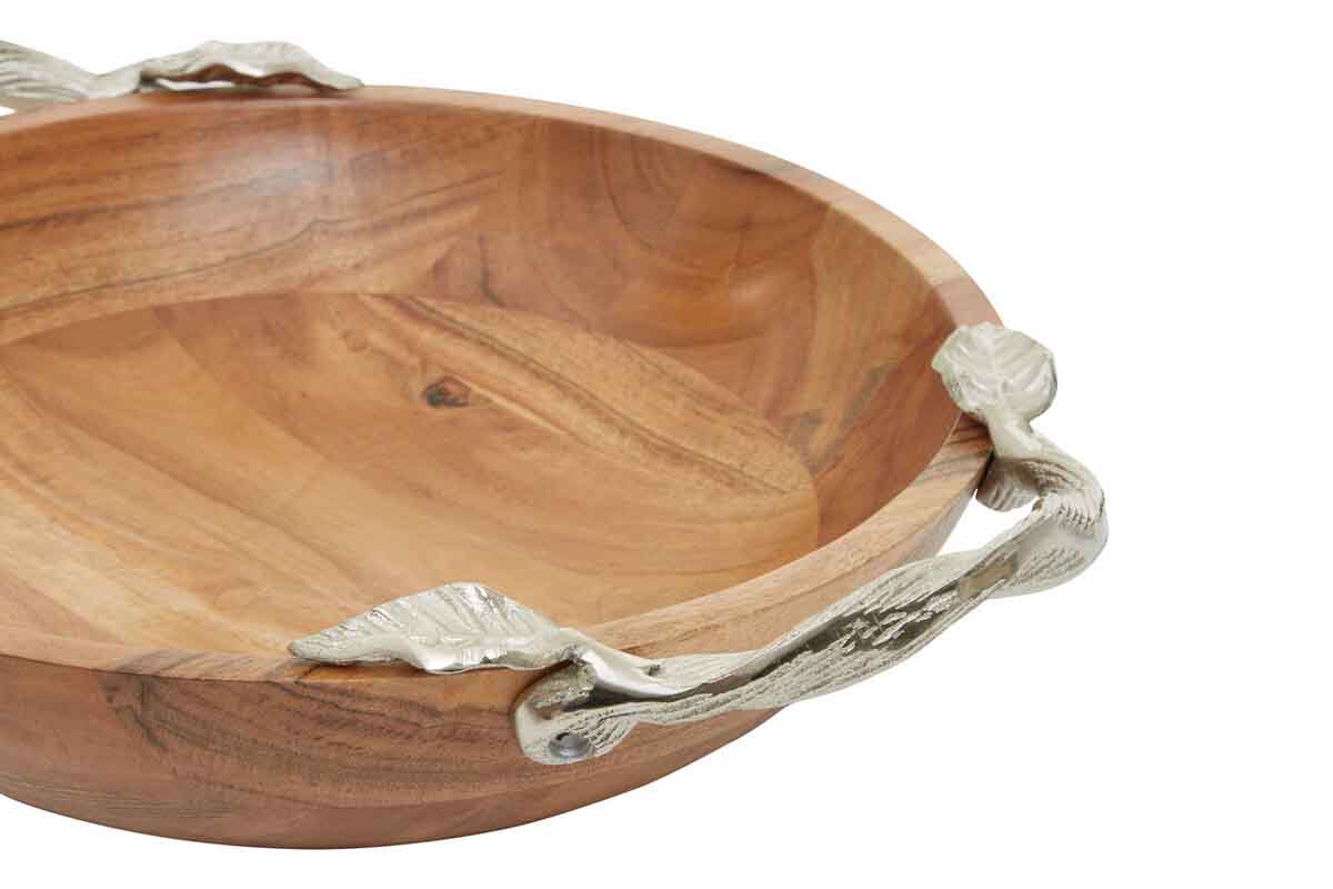 Vine Acacia Wood Round Bowl