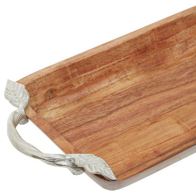 Vine Acacia Wood Rectangular Bowl