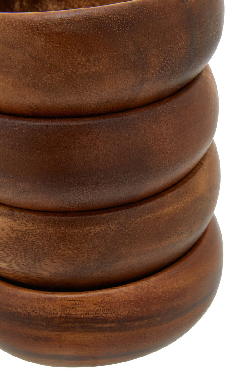 Kora Set Of Four Acacia Small Serving Dishes - Image 9