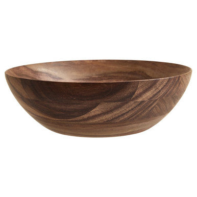 Wooden bowl on a white background