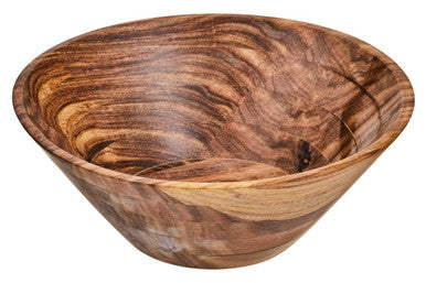 Rosi Large Round Sheesham Wood Tapered Salad Bowl