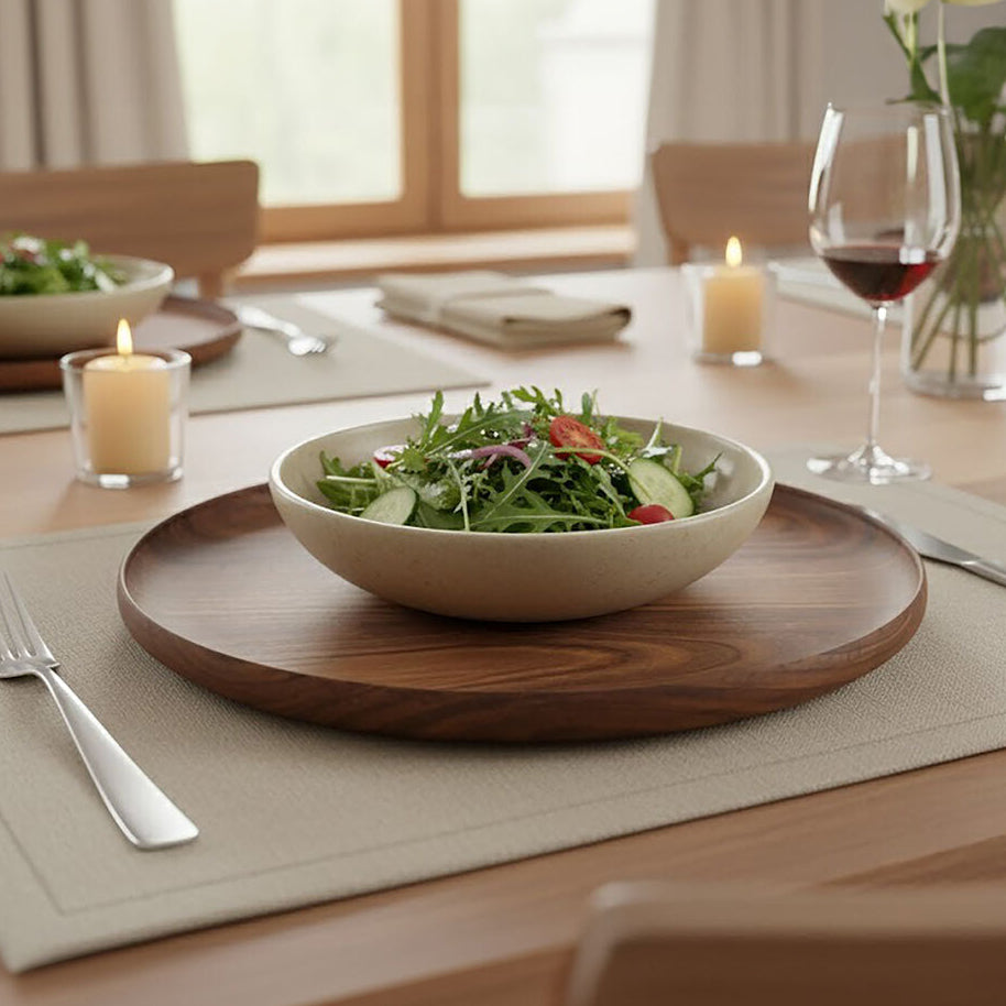 Rosi Round Sheesham Wood Plate
