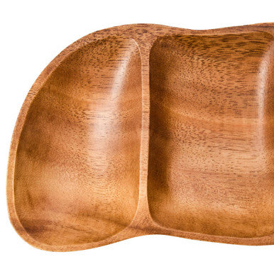 Kora Acacia Wood Five Section Antipasti Dish