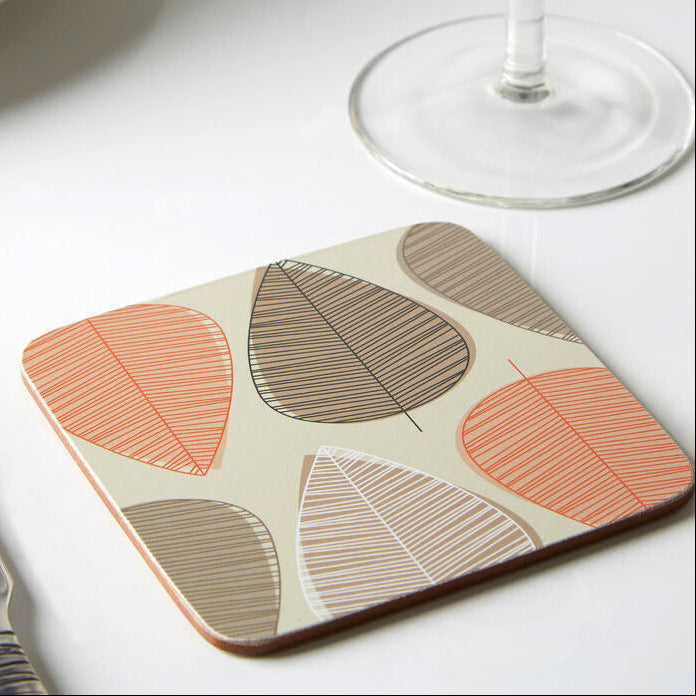 Orange Leaf Set Of Four Coasters - image 2