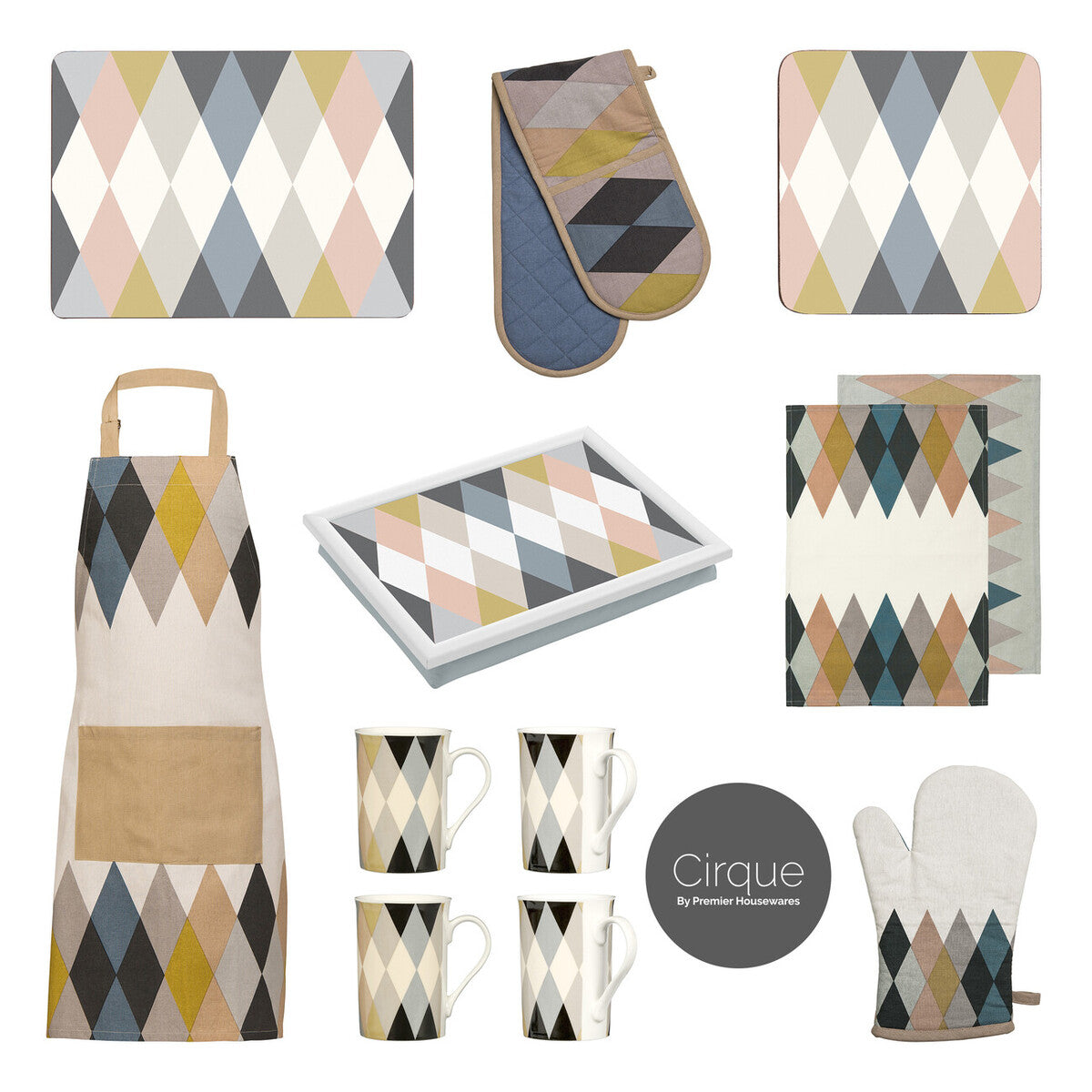 Cirque Harlequin Set Of Four Placemats