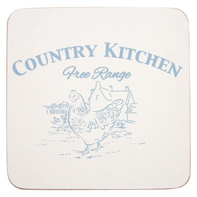 Country Kitchen Set Of Four Cork Coasters