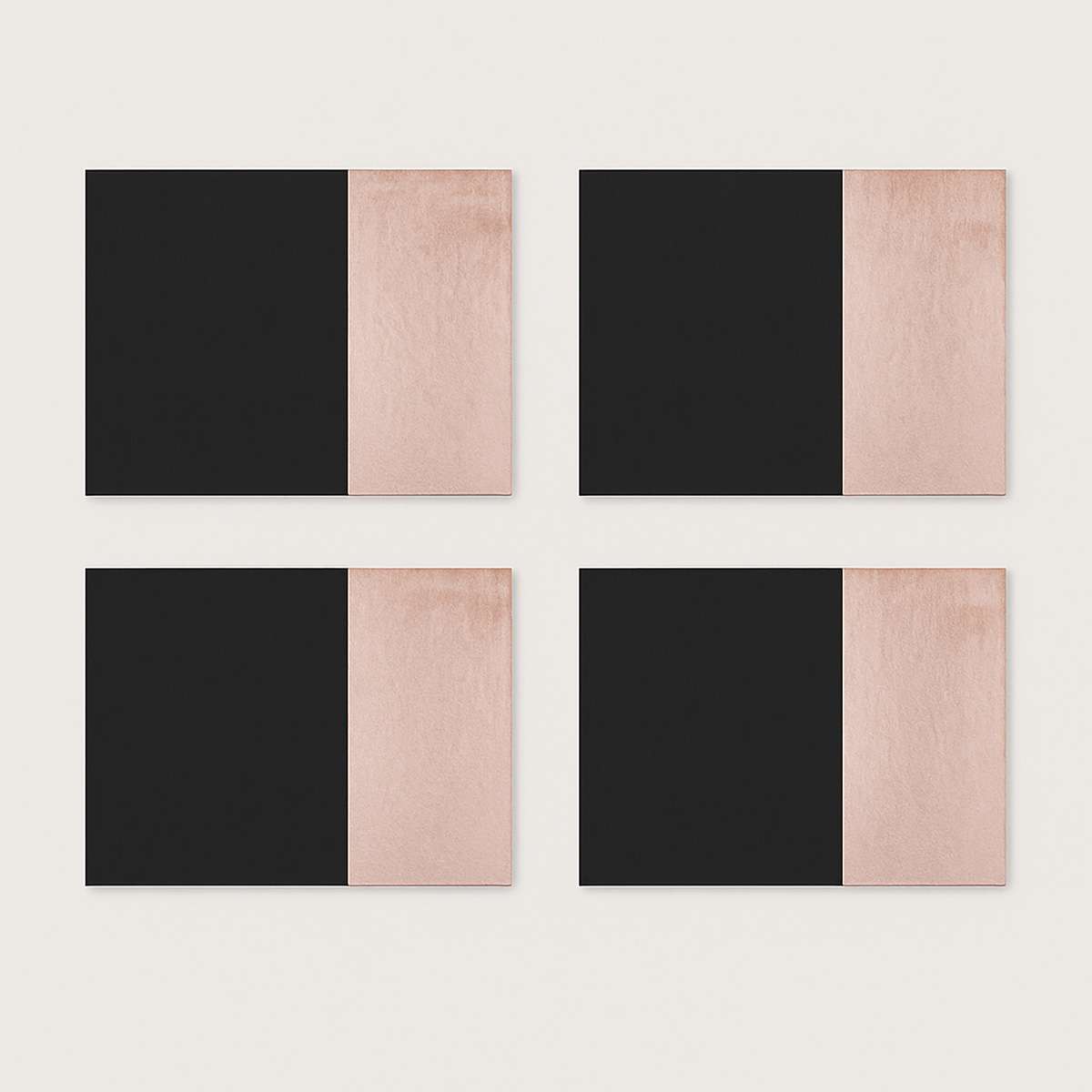Geome Set of 4 Dipped Black and Rose Gol