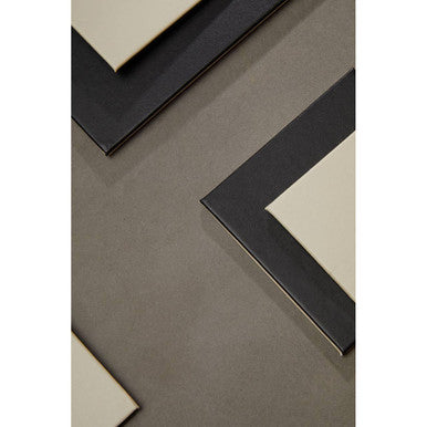 Geome Reversible Black and Cream Placemat and Coaster