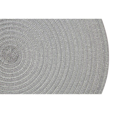 Alice Round Silver Thread Woven Placemat