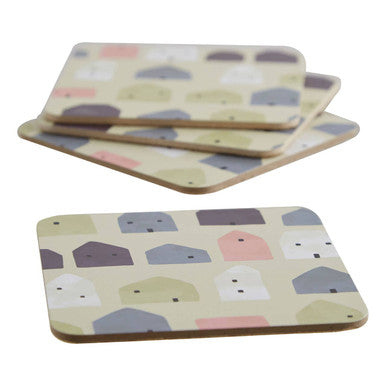 Calcot 4Pc Square Wild Cottage Coasters - image 1