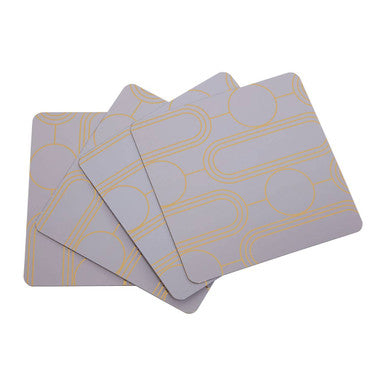 Frosted Deco Set Of 4 Lilac Coasters