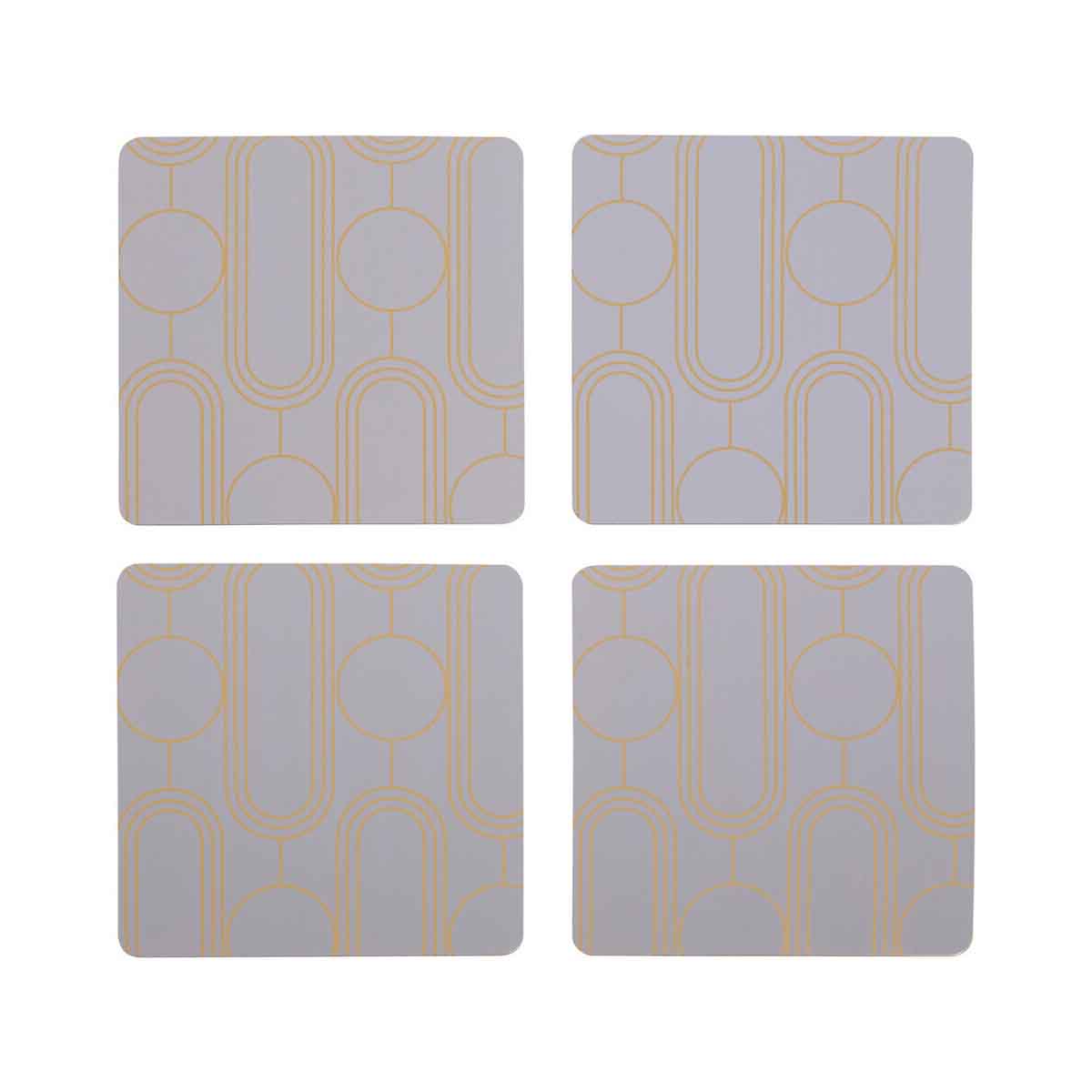 Frosted Deco Set of 4 Lilac Coasters