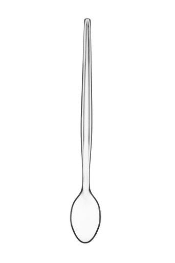 Silver spoon on a white background
