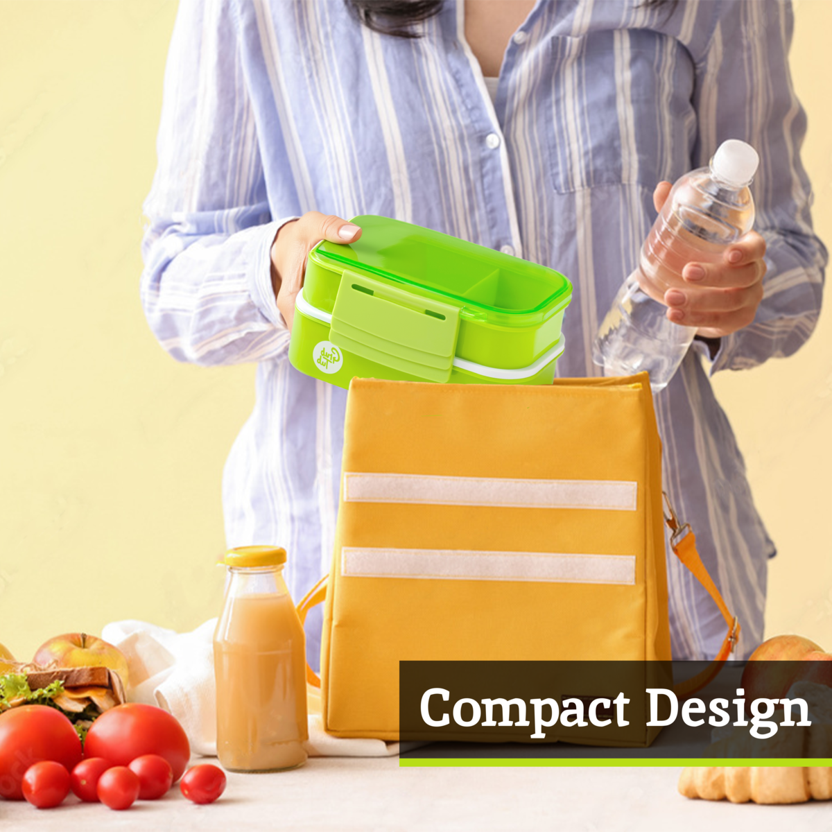 Grub Tub Green Lunch Box With Cutlery - image 6