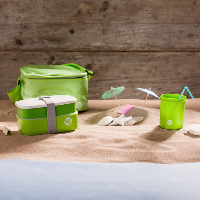 Grub Tub Green Lunch Box Set with Insulated Bag - image 2