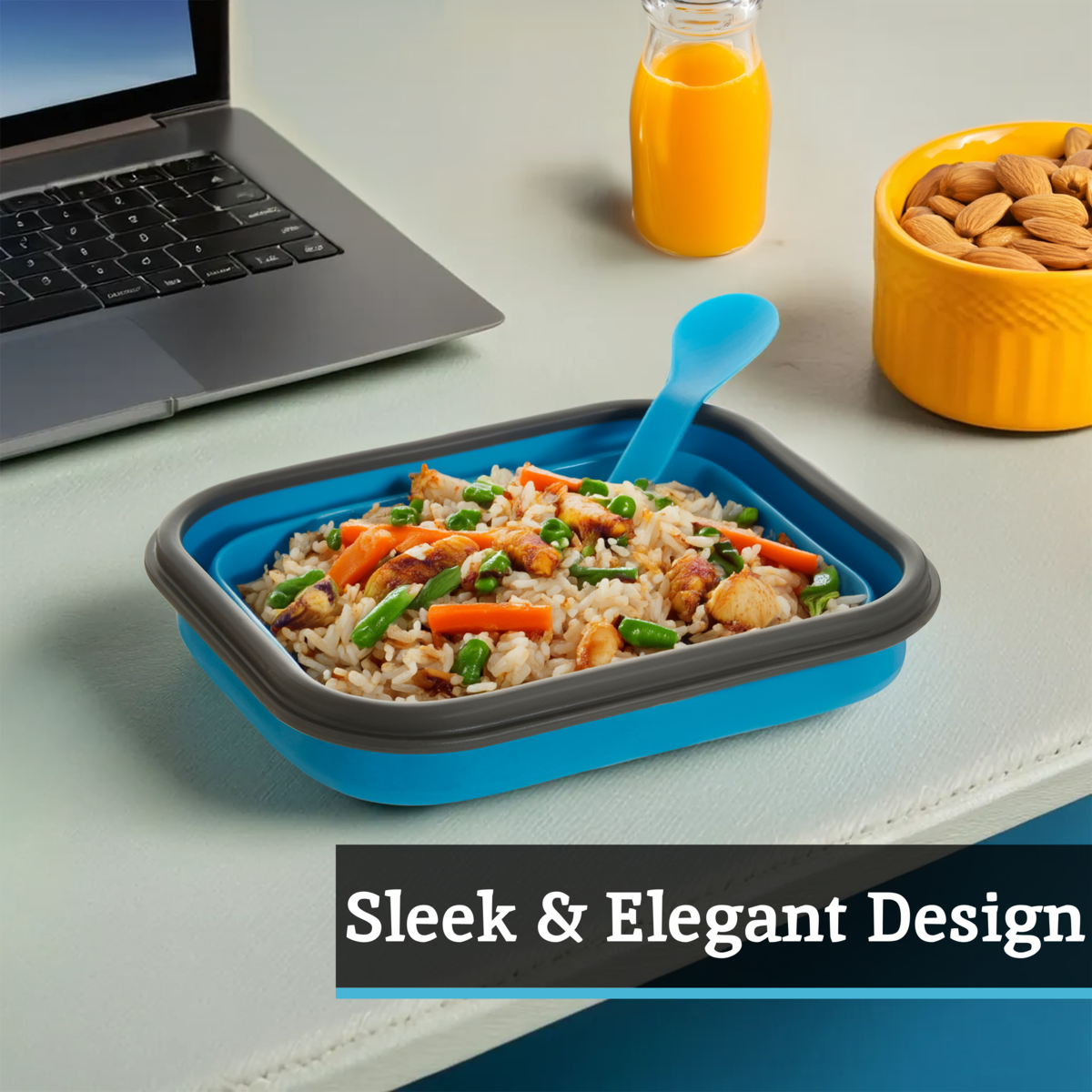 Grub Tub Blue Collapsible Lunch Box - image 2