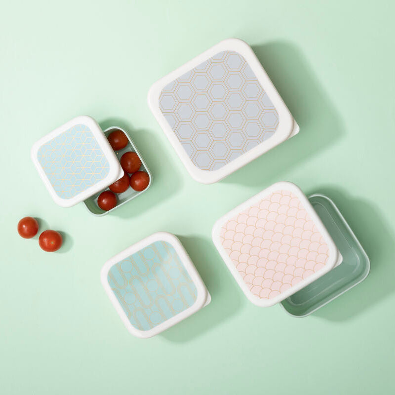 Frosted Deco Set Of 4 Snack Boxes - image 2