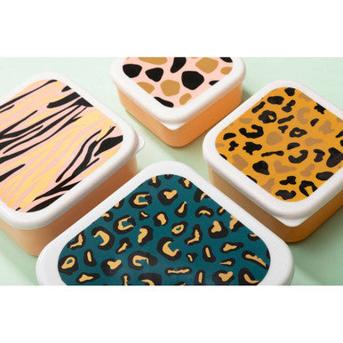 Mimo Set Of 4 Animal Print Lunch Boxes - image 3