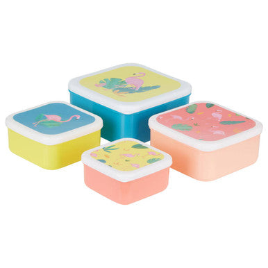 Mimo Set Of 4 Flamingo Lunch Boxes - image 1