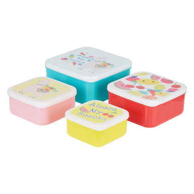 Mimo Set Of 4 Fruity Alpaca Lunch Box - image 1