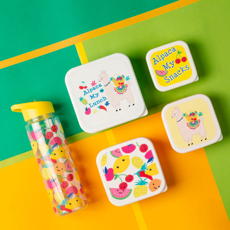 Mimo Set Of 4 Fruity Alpaca Lunch Box
