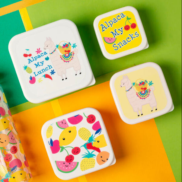 Mimo Set Of 4 Fruity Alpaca Lunch Box - image 2
