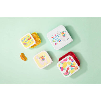 Mimo Set Of 4 Fruity Alpaca Lunch Box