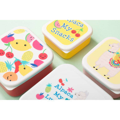 Mimo Set Of 4 Fruity Alpaca Lunch Box - image 4