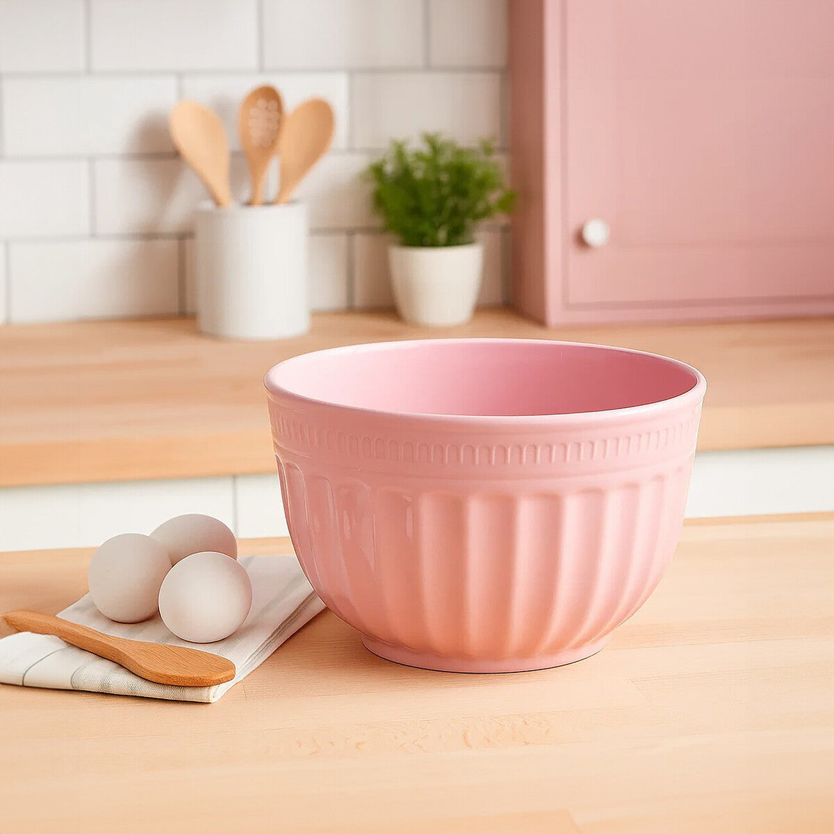 Melamine Medium Pink Mixing Bowl | Alden