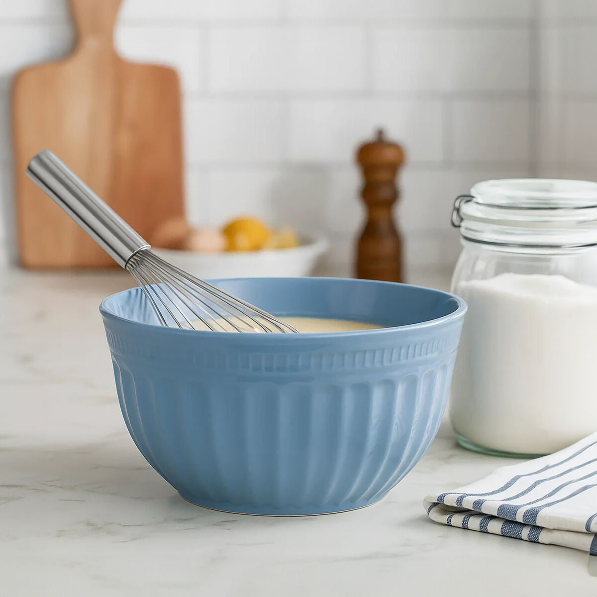 Alden Melamine Medium Blue Mixing Bowl - image 1