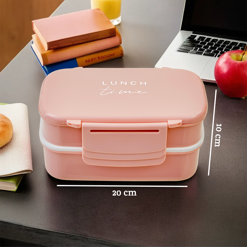 Grub Tub Light Pink Lunch Box With Cutlery - image 3