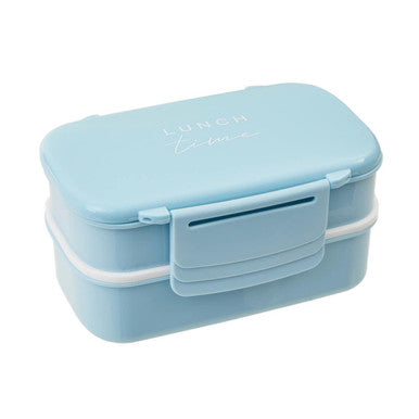 Grub Tub Light Blue Lunch Box With Cutlery