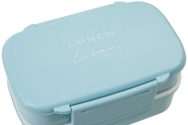 Grub Tub Light Blue Lunch Box With Cutlery