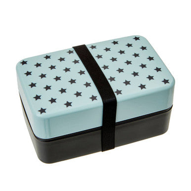 Grub Tub Light Blue Star Lunch Box With Cutlery