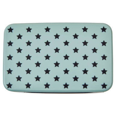 Grub Tub Light Blue Star Lunch Box With Cutlery