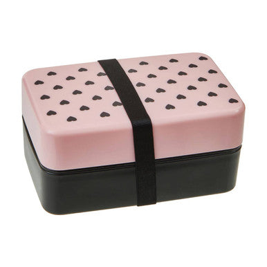Grub Tub Light Pink Hearts Lunch Box With Cutlery - image 1