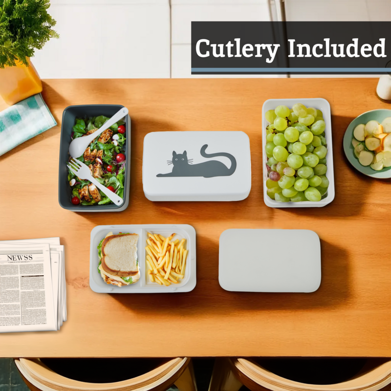 Grub Tub Cat Lunch Box With Cutlery