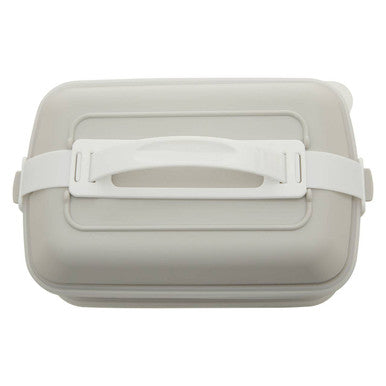 Grub Tub Warm Grey And White Lunch Box