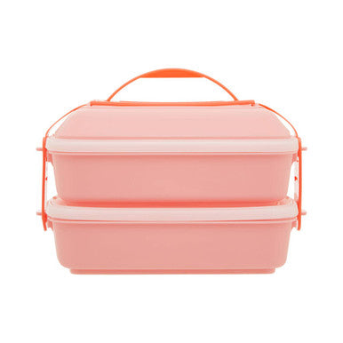 Grub Tub Pink Lunch Box With Cutlery - image 1