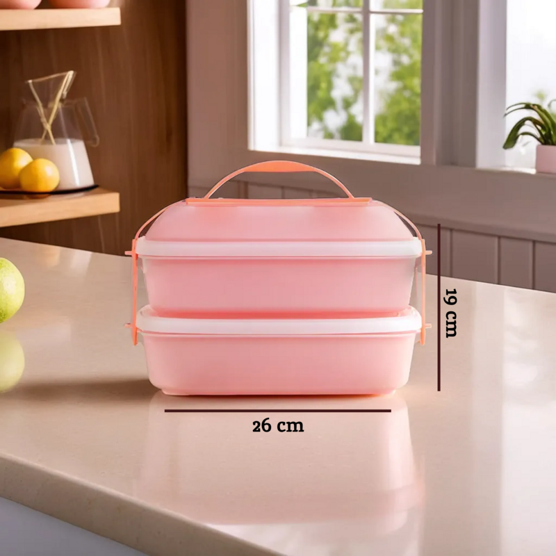 Grub Tub Pink Lunch Box With Cutlery - image 3