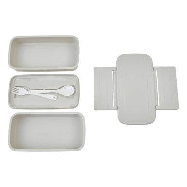 Grub Tub Grey Lunch Box With Cutlery