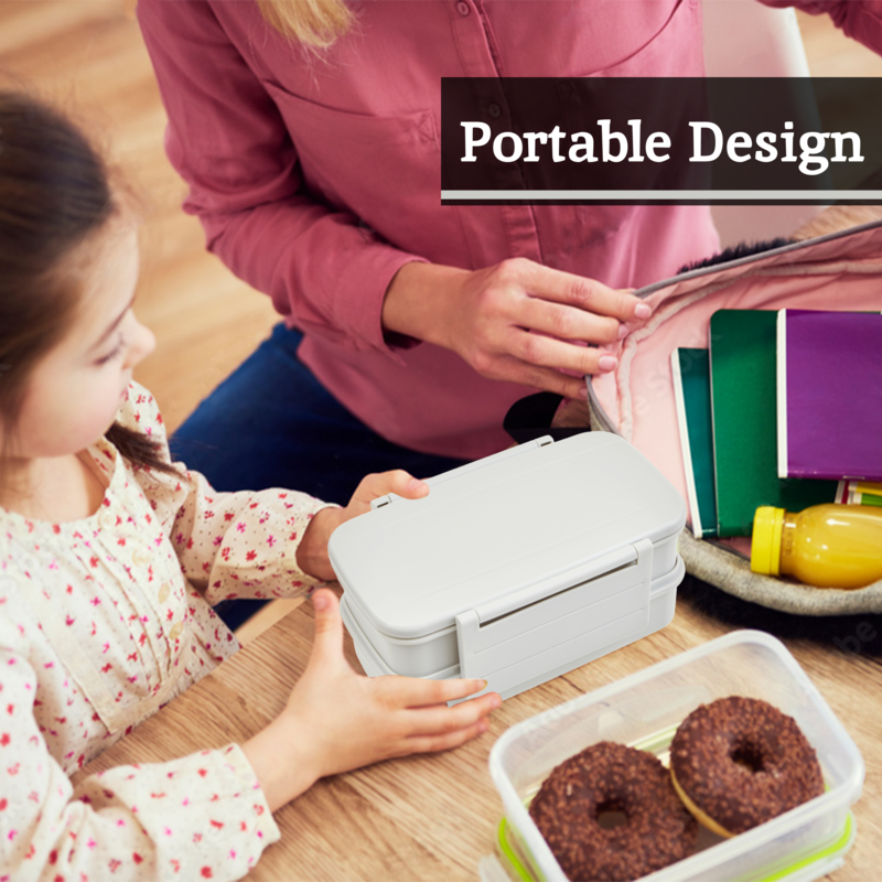 Grub Tub Grey Lunch Box With Cutlery - image 4