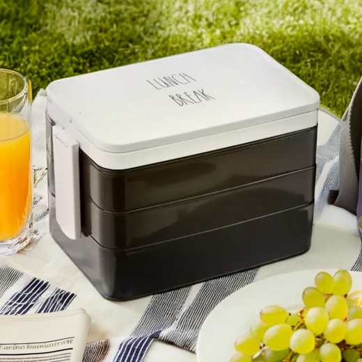 Grub Tub Black Lunch Box With Cutlery - image 2