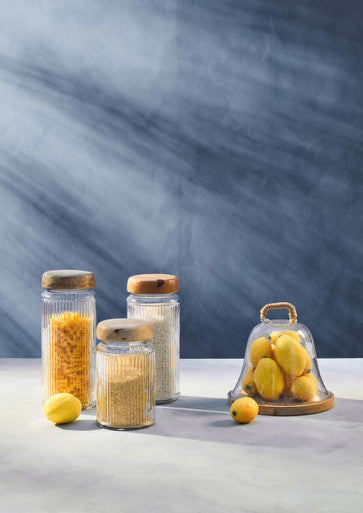 Garner Glass Storage Jar with Mango Wood Lid 2400ml